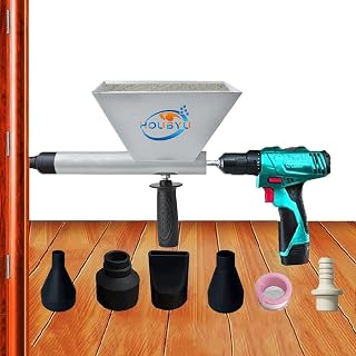 Mortar Grout Gun HOUBYU Portable Cement Caulking Gun Pointing Grouting Caulking with 5 Nozzles (Without Electric Drill)