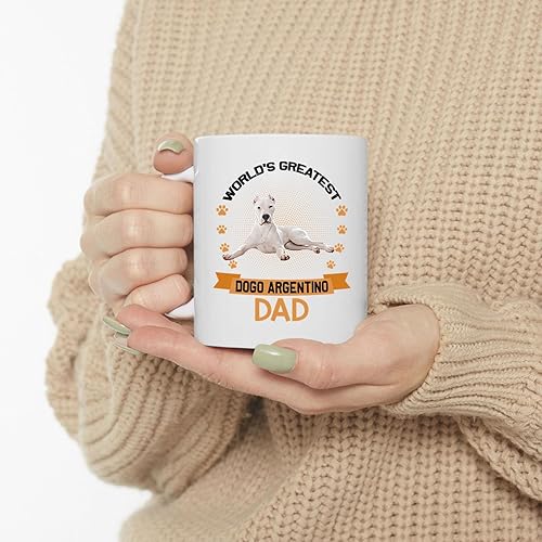 Miniatura 3 de Funny World's Greatest Lying Dogo Argentino Dog Dad Regalos Día del Padre Taza de café Taza de cerámica blanca 11oz