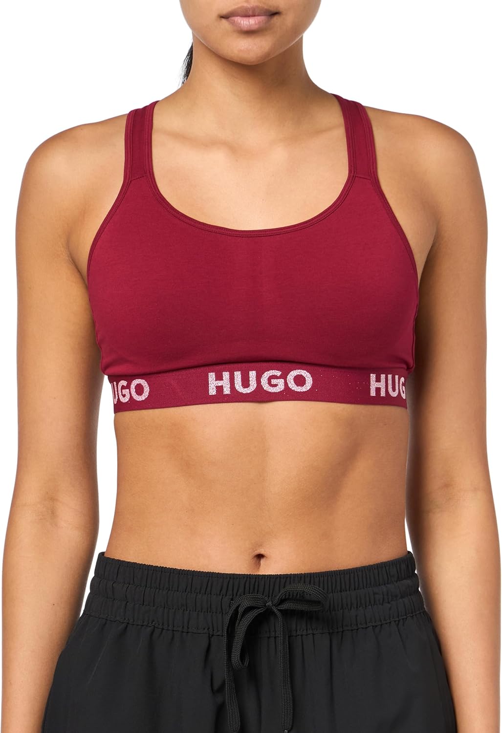 Hugo Women's Bold Logo Cotton Stretch Padded Bralette