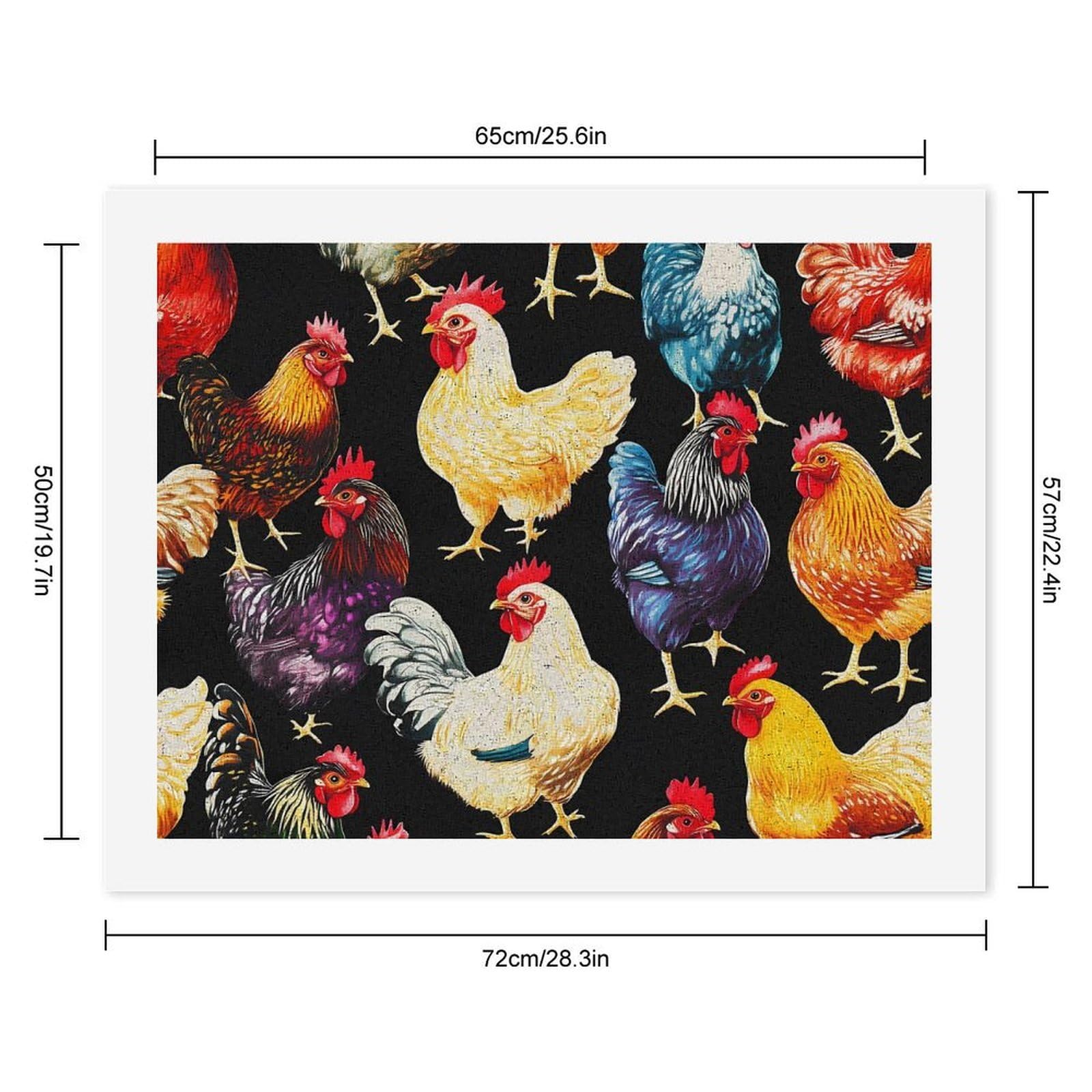 Malen-nach-Zahlen-Set mit Huhn-Motiv für Erwachsene und Anfänger, bunt, DIY, einfaches Malen für Zuhause, Wanddekoration