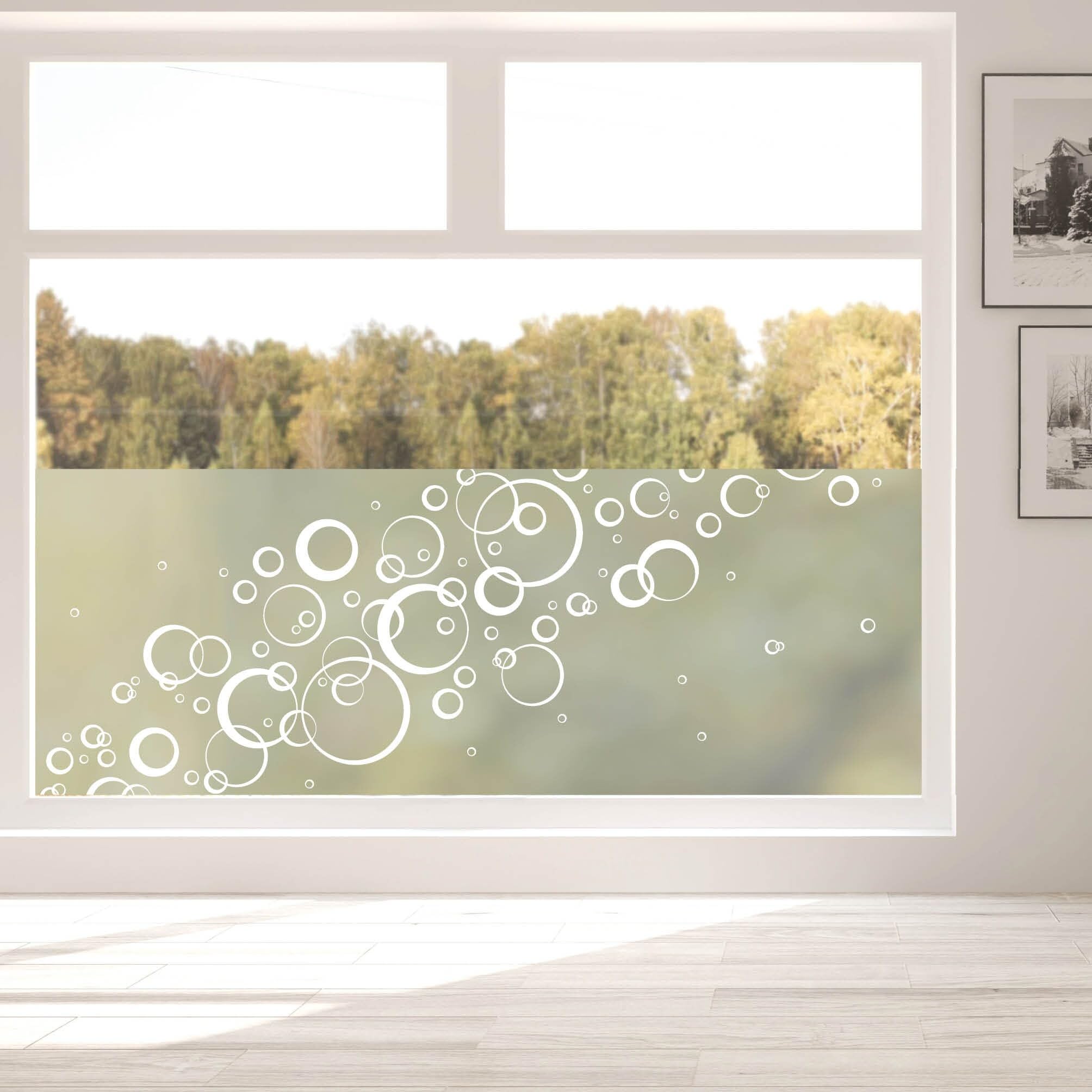Sichtschutzfolie Blasen Blubberblasen Fensterfolie Fensterdeko Milchglasfolie, 180 cm hoch, 65 cm breit