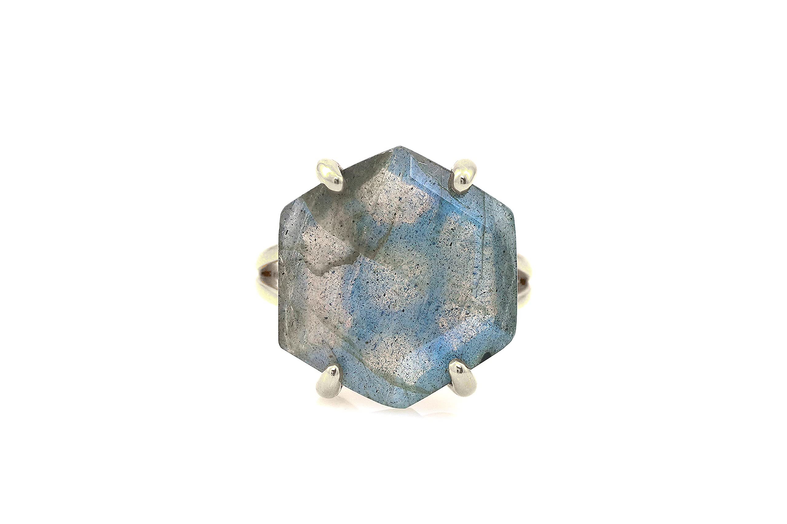 Anemone Labradorite Jewelry Anello - Personalizzato Argento Sterling Anelli per Donne - Semi Gioielli di Pietra Preziosa, Anelli Bohemian, Unico Moda Gioielli Anelli - Personalizzabile con Incisione