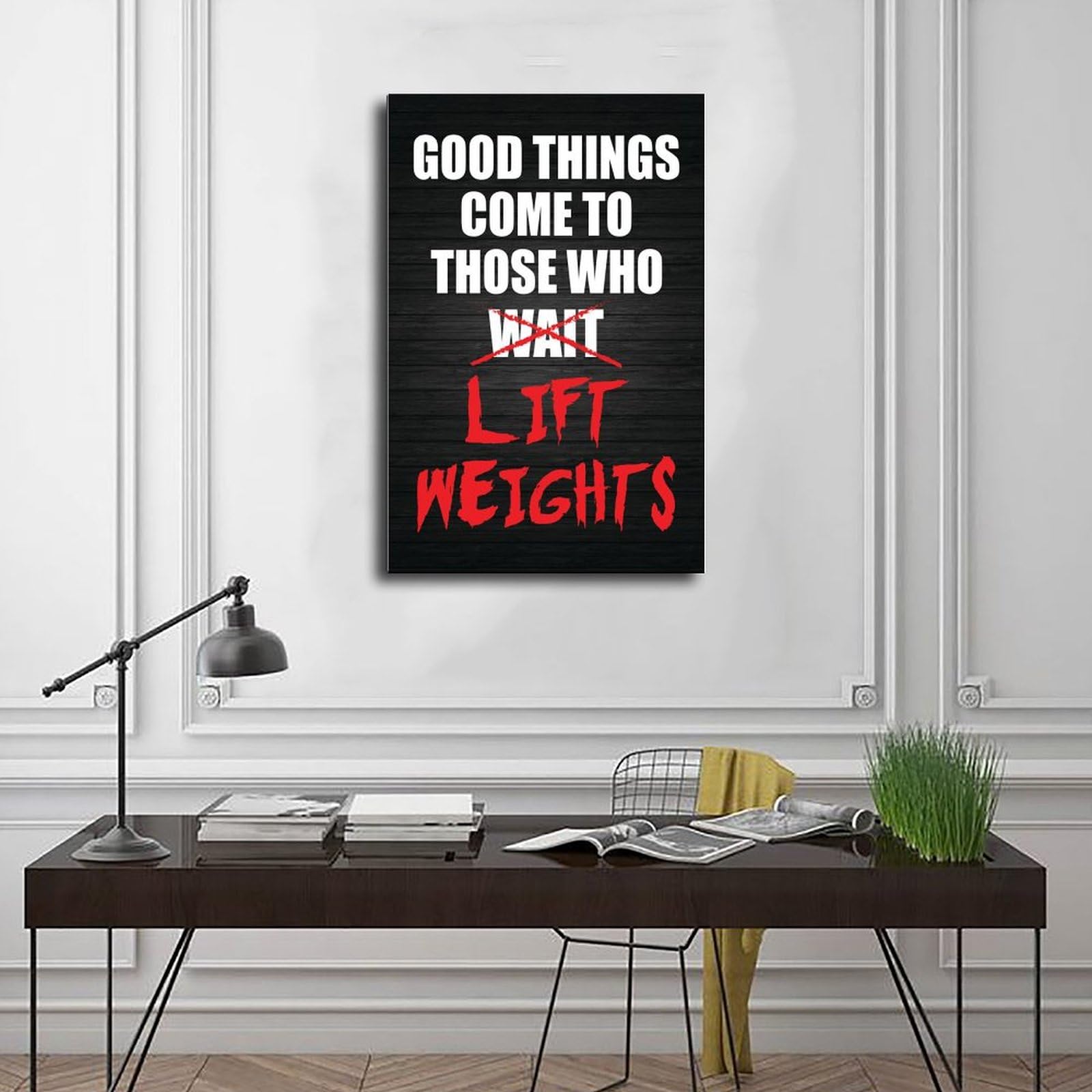 Pósteres motivacionales para levantamiento de músculo, culturismo, hombres y niñas, citas motivacionales, inspiradoras, para gimnasio muscular, 50 x 75 cm