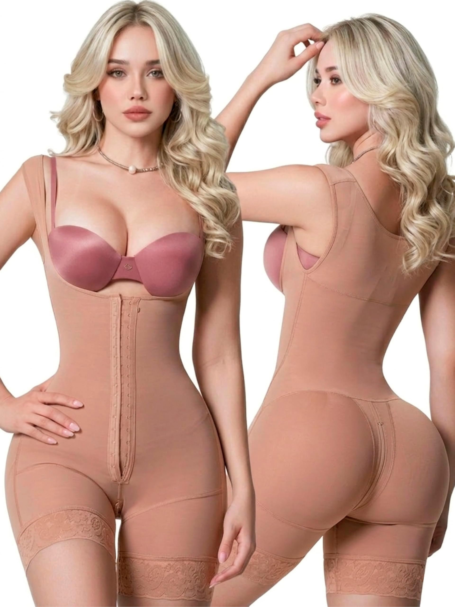 211BF Fajas Colombianas Reductoras Moldeadoras Postparto BBL Stage 2 Liposuction Post Surgical Compression Garments Women Shapewear Mocha S