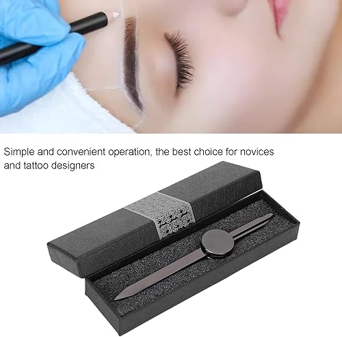 Miniatura 6 de Regla de la plantilla de cejas,Guía de brújula de la regla de la plantilla de la ceja de acero inoxidable,Posicionamiento de la regla de cejas para