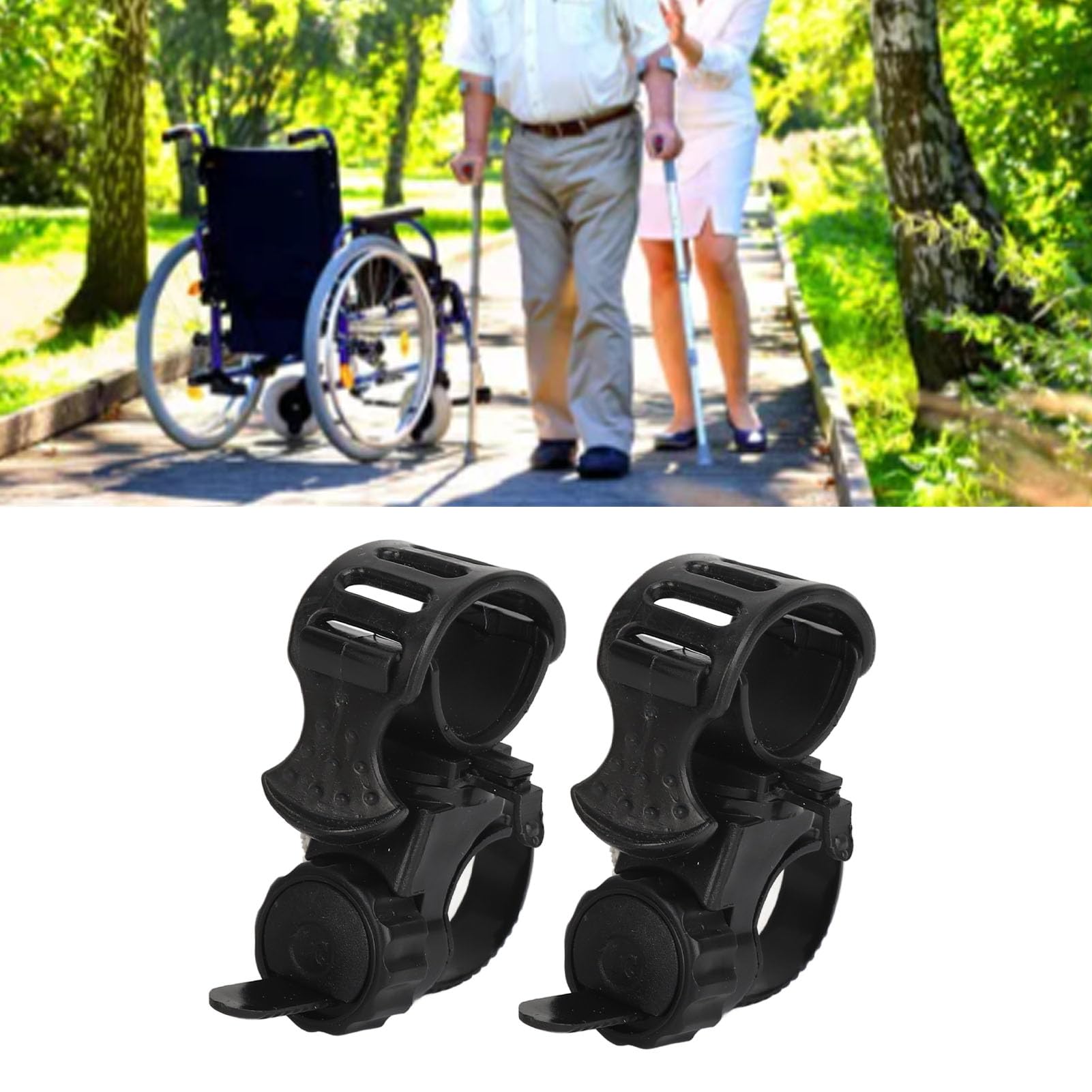Walking Stick Holder Elderly, Adjustable Size, Universal Walking Stick Stand Accessories Wheelchairs