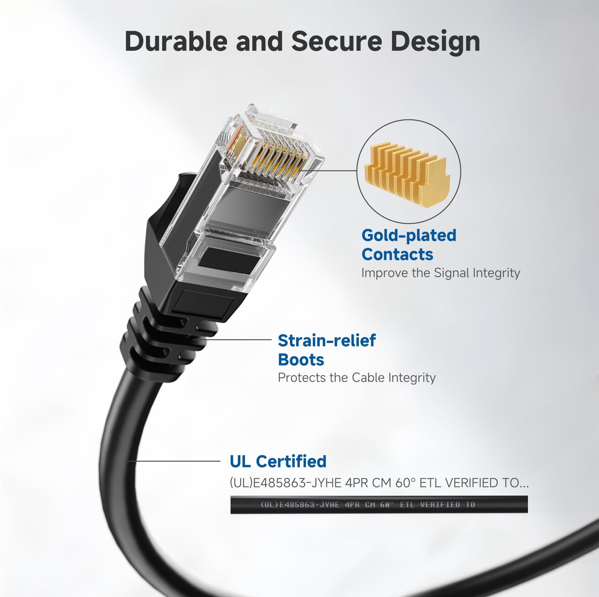 Amazon.com: Cable Matters 1Gbps 8-Pack Snagless Short Cat 5e
