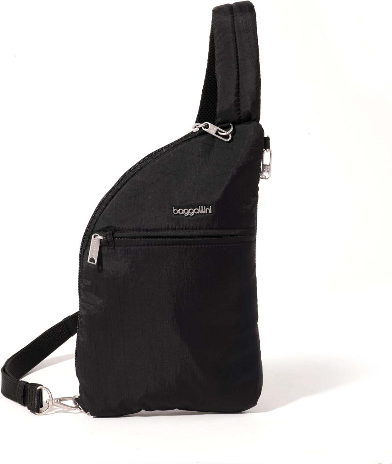 Baggallini Securtex Antitheft Half Moon Sling Bag 8"x13