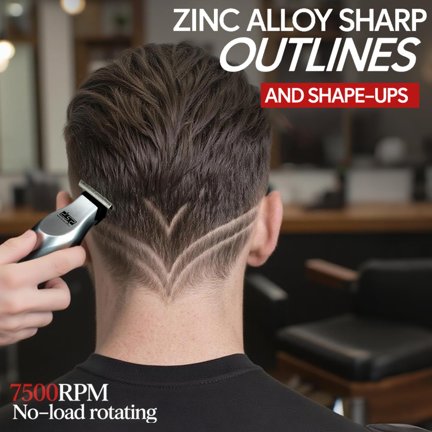 DSP Professional Trimmers for Barbers, T Blade Beard Trimmer for Men, Cordless Zinc Alloy Material Edgers Trimmer (Silver) - Image 3