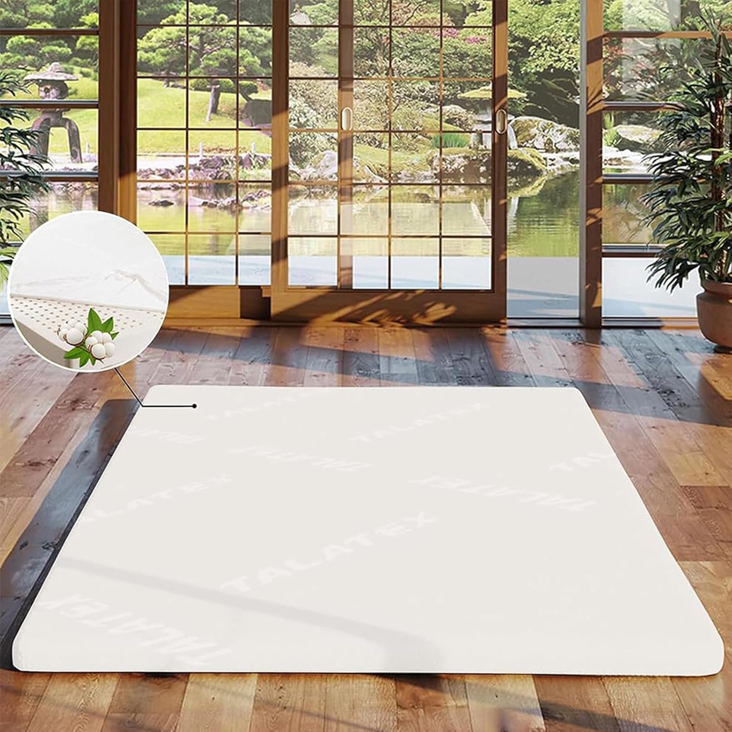 Natural Latex Topper Firm -Firm -2/3/4 Inch - Durable and Not Easy to Collapse,Memory Foam Mattress Topper,Natural Latex Mattress