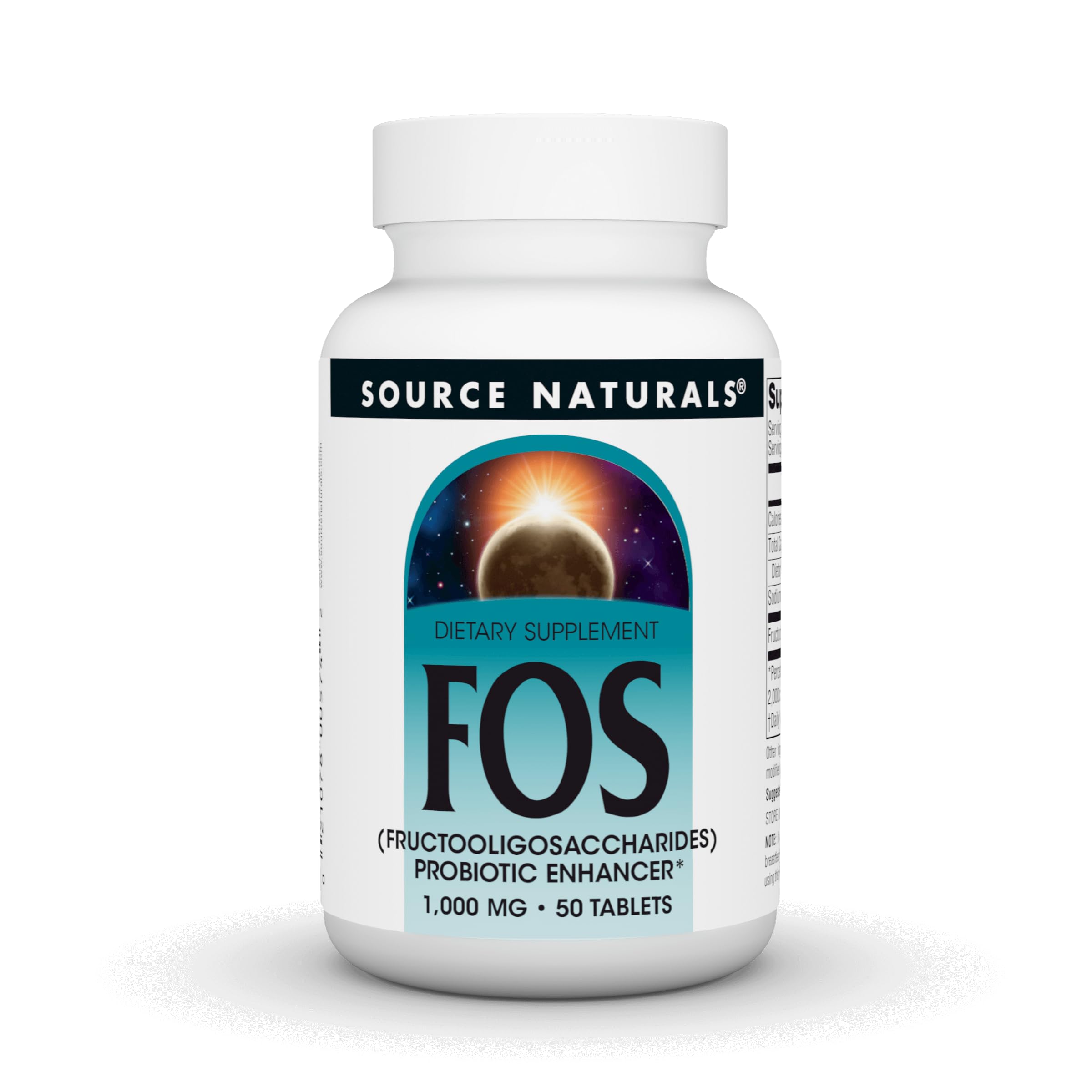 Source Naturals FOS, 1000 mg - 50 Vegetarian Tablets 50 Count (Pack of 1)
