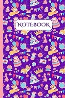 Vista 1 de Queen's Platinum Jubilee 2022 Notebook Cute Royal Garden Tea Party Patterned Design With Corgi's, crown, union jack, bunting, cakes. Perfect as a