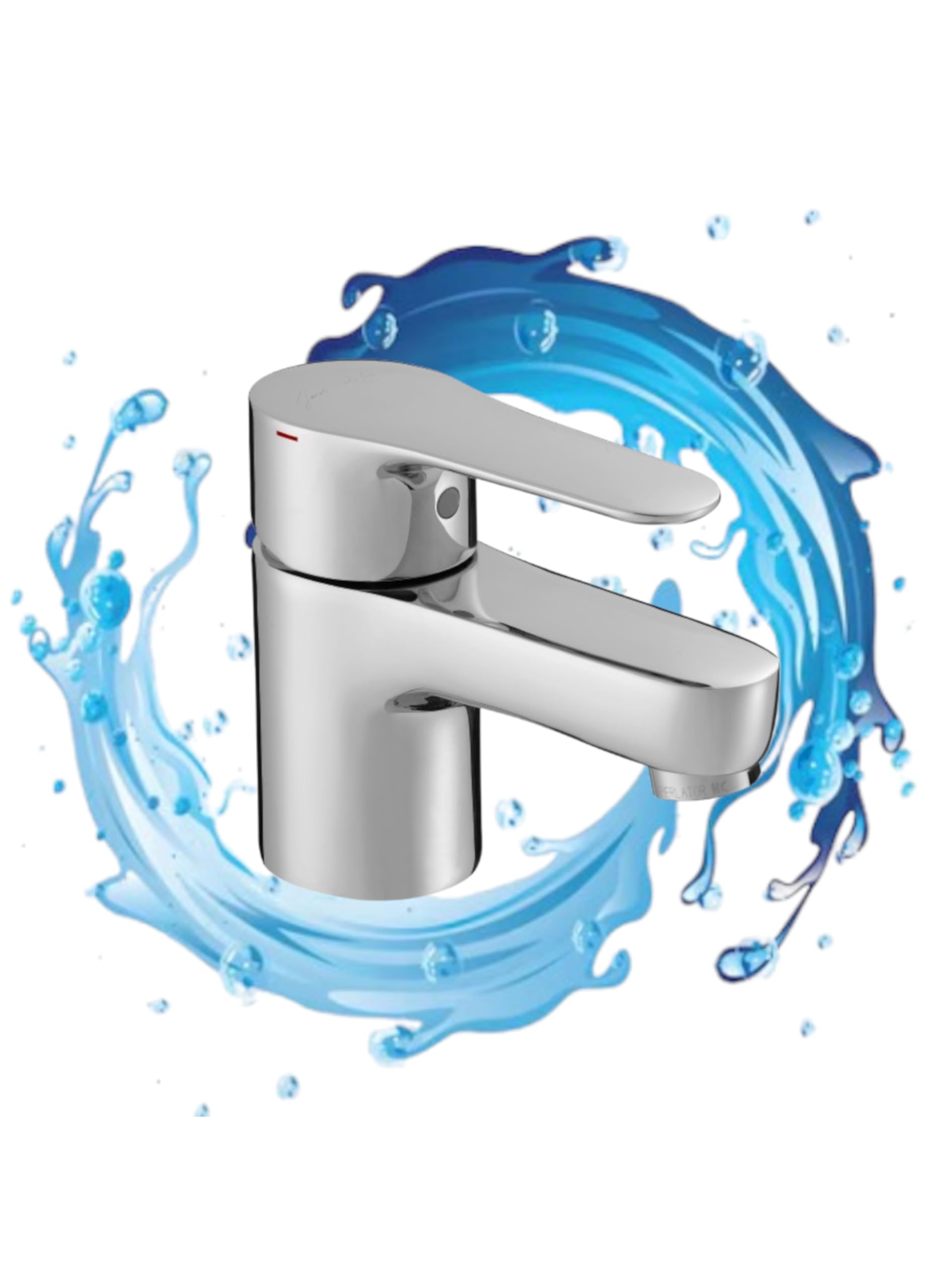 JACOB DELAFON Grifo de lavabo con portacadenillas Aireador antical Cromo