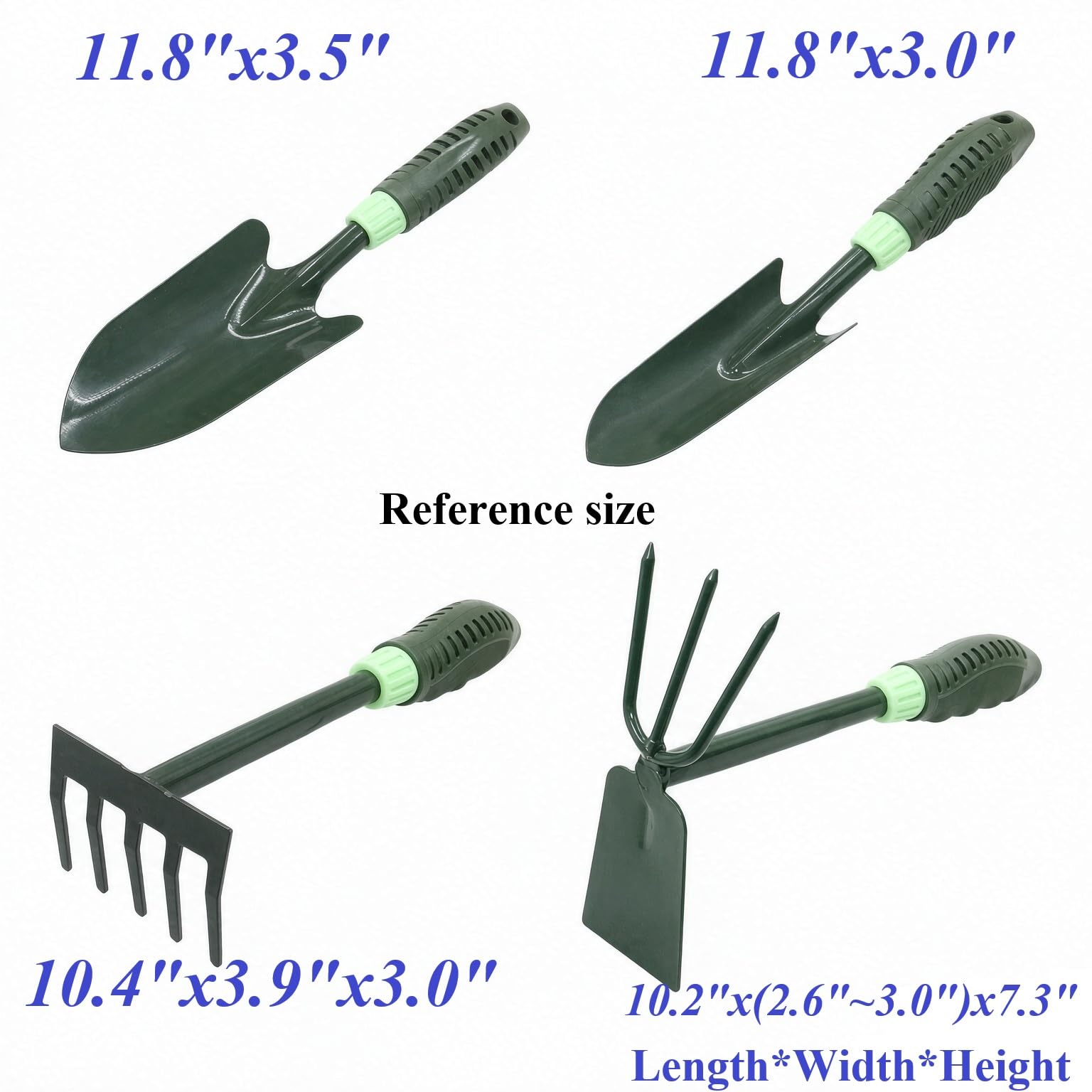 Lot de 6 outils de jardin robustes - Kit d'outils de jardinage - Petite pelle de jardin - Outils de jardinage durables