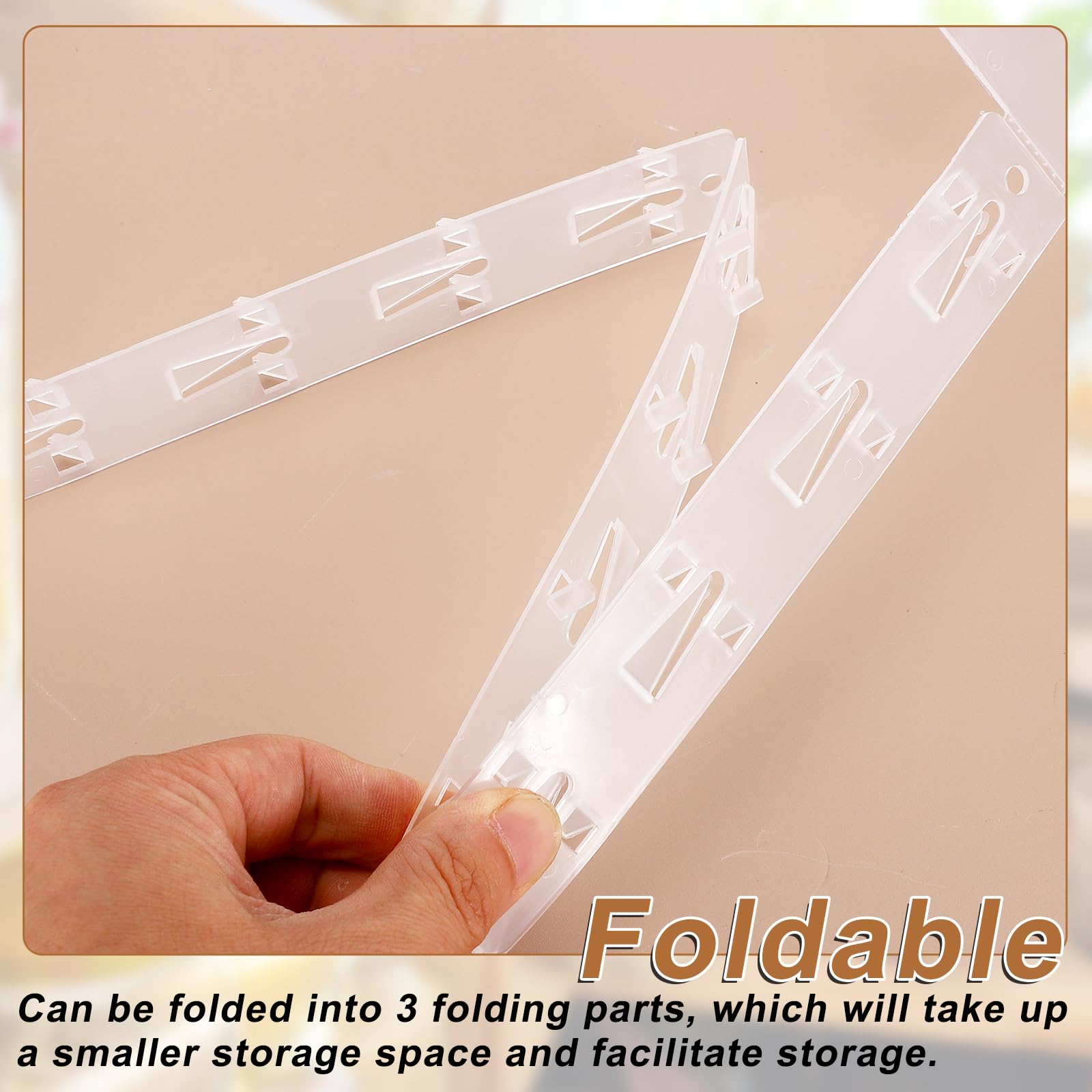 QUARKZMAN 10Pz Strisce Appendibili Per Merce Con Gancio A S, 63Cm Supporti Appendibili Piegevoli In Plastica Con Etichetta Per Esposizione Negozio Casa Organizzatore Sacchetti, Trasparente