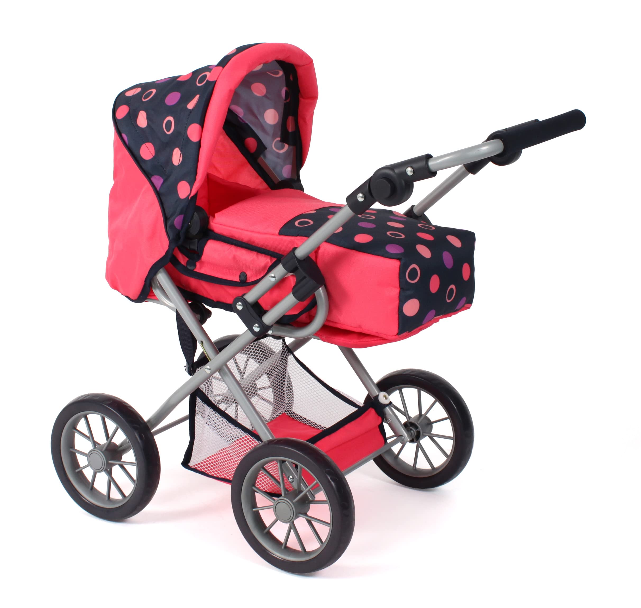 Bayer Chic 2000 - Leni Doll's Pram, 2-in-1 Combination Doll's Pram with Removable Carry Bag, Corallo, 560-20