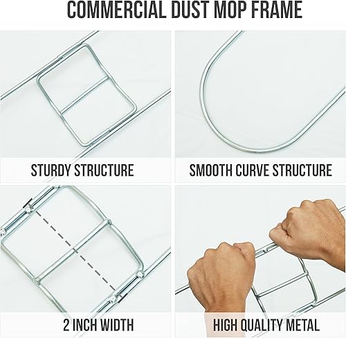 Miniatura 3 de Kleen Handler Marco de trapeador de polvo comercial de 24 pulgadas (paquete de 3)