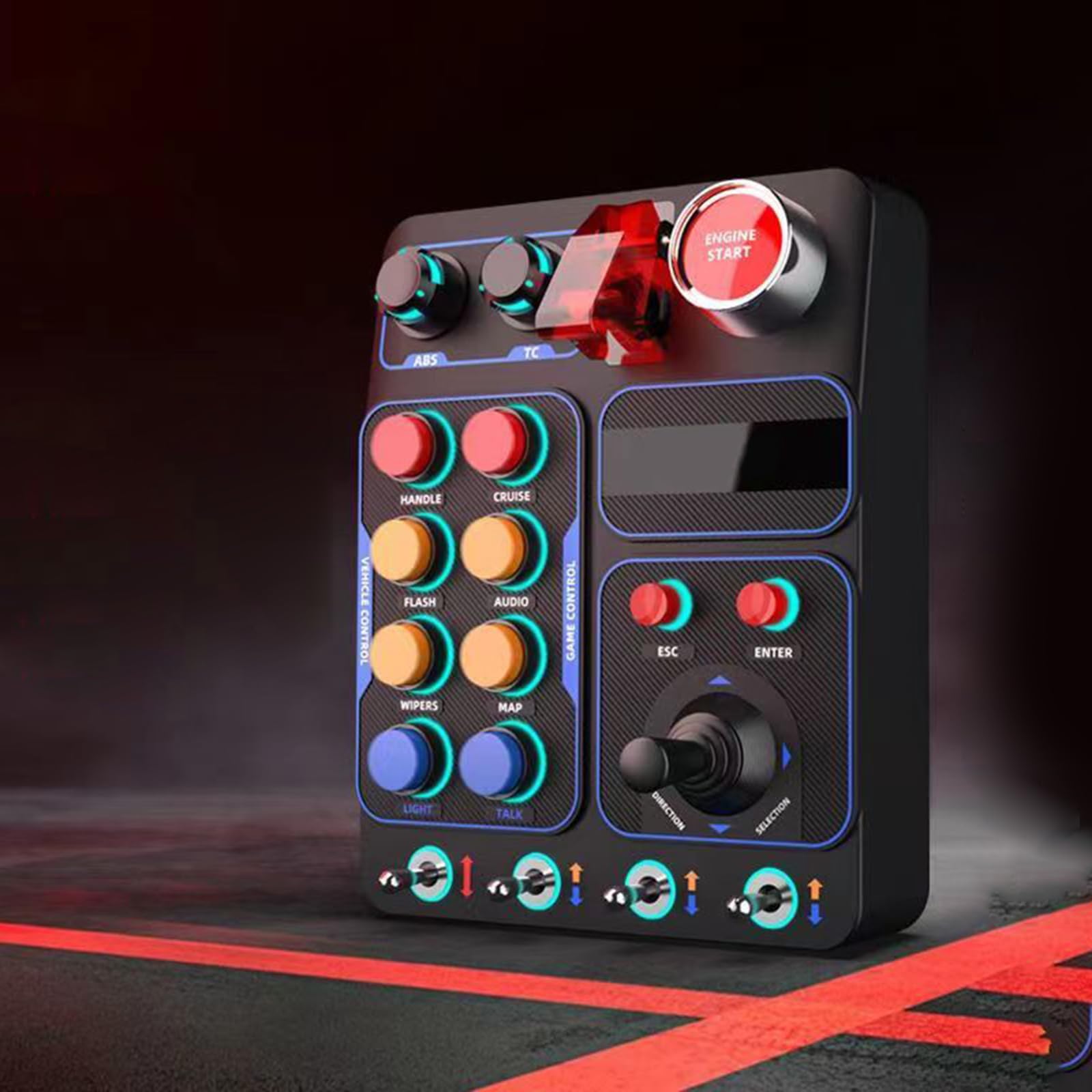 CB1 Multifunktions Race Emulator Controller, zentrale Controller Box, integrierte LED Lichteffekte, einstellbare Helligkeit, Europa Truck Emulator