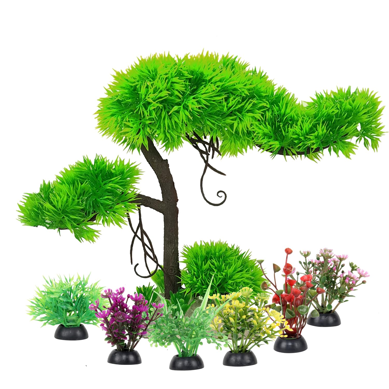 JAINSONS PET PRODUCTS Plant for Fish Tank| Aquarium Decoration Plant Ornament | Tree Plants Decorations, Fish Tank Plastic Plant Decor Artificial Tree with 6 Small Plant (B0CC923XC6) Amazon Price History, Amazon Price Tracker