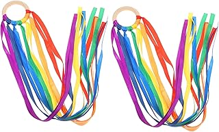 Ciieeo 2 Pçs Fita Arco-Íris Infantil Brinquedos Infantis Brinquedos Educativos Para Crianças Brinquedos Infantis Fita Arco-Íris Giratória Fita Giratória Fita Dança Giratória Fita De