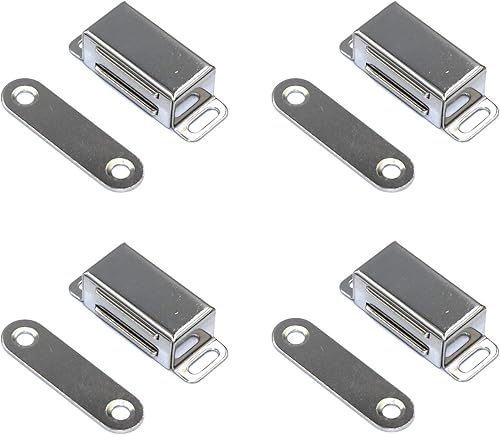 FGen 4pcs gabinete magnético de acero inoxidable gabinete de una sola puerta imán gabinete succión escaparate armario puerta asamblea