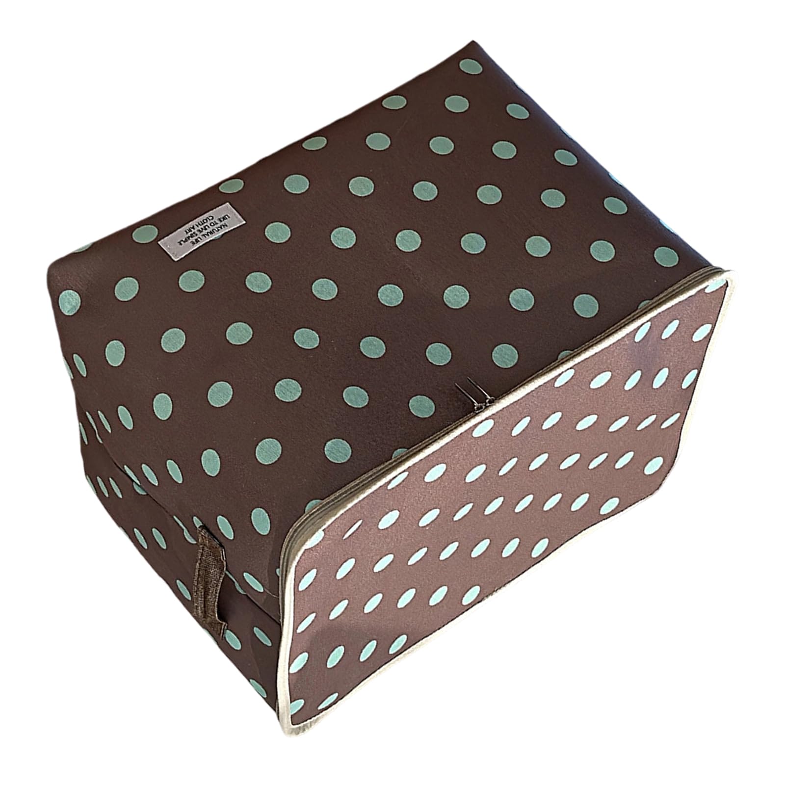 Tfaoys Millet Shell Color Bedroom Storage Box With Covered Zippered Lid, Foldable Fabric Organizer With Side Handles For Linens And Clothes Fabric Storage Box Zippered Closet Organizer