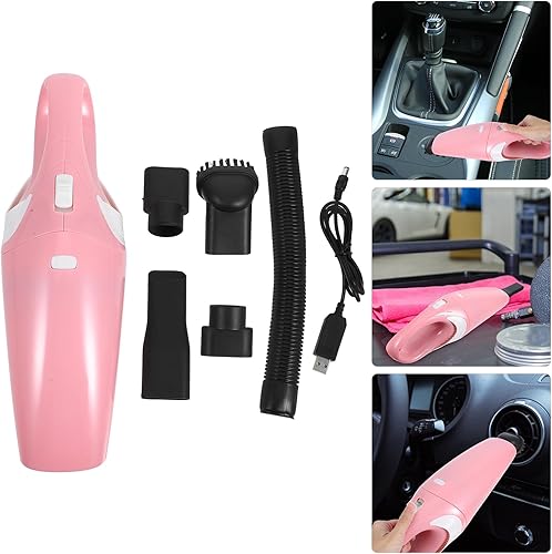 Miniatura 8 de Wakauto Aspiradora de mano inalámbrica con carga USB, colector de suciedad, mini limpiador de polvo de mano en seco y húmedo de doble uso para