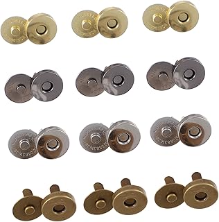 SEWACC 40 Peças Botões Magnéticos Para Roupas Botões Jeans Botão Jeans Bolsa Kit De Fechos De Pressão De Couro Fechos De Pressão De Bolsa Botão De Cintura Fina Roupas DIY Enfeites Botões