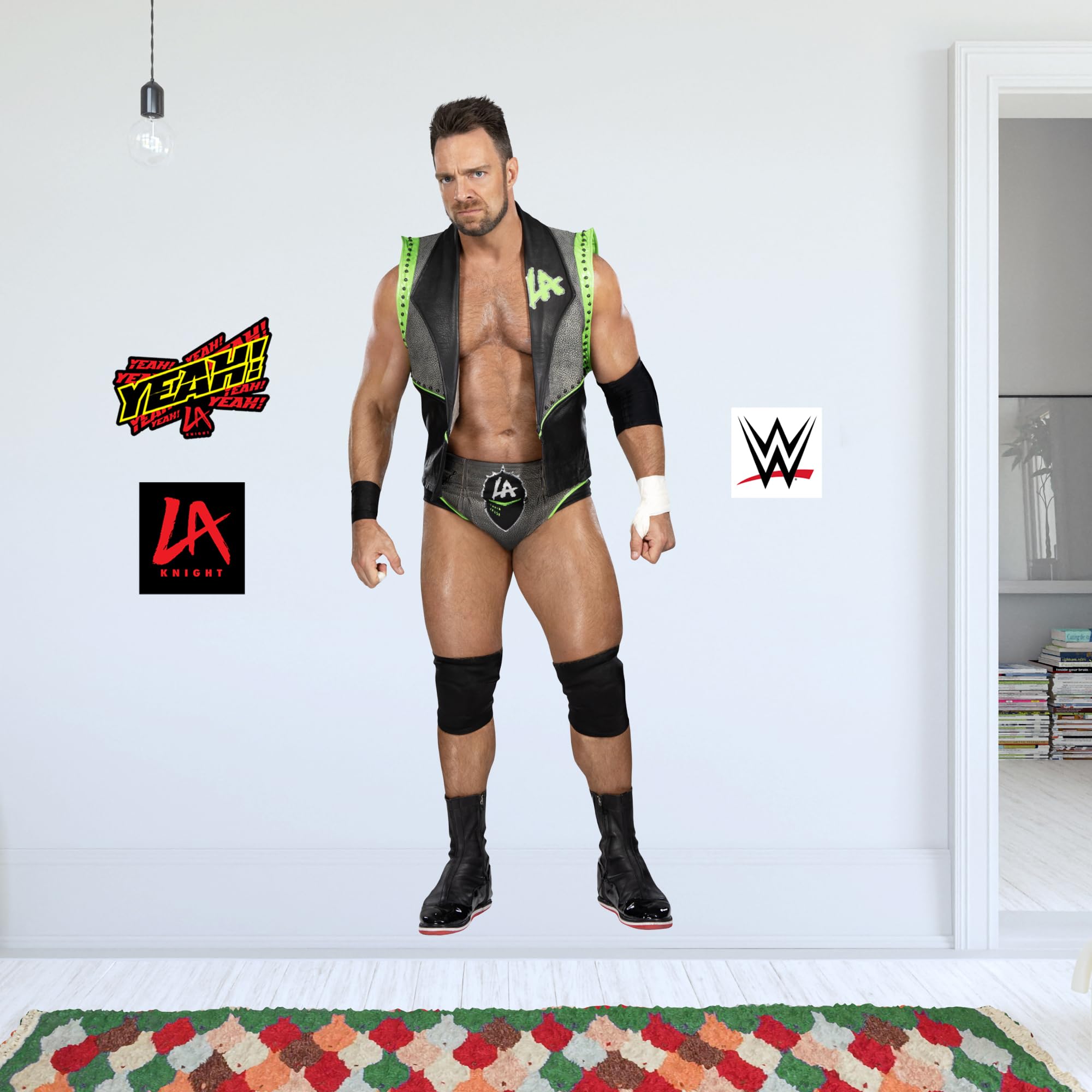 WWE - LA Knight Wrestler Wall Sticker Wrestling Wall Art (120cm)