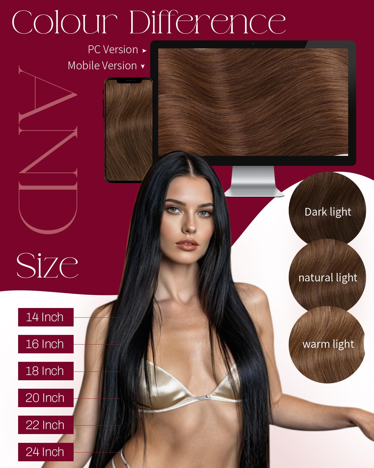 Moresoo Weft Hair Extensions Real Human Hair Medium Brown Highlighted Platinum Blonde Sew in Human Hair Extensions Brown to Blonde Full Head Remy Straight 18 Inch 100g/Pack #P6/60 — view 181