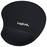 LogiLink Tappetino per Mouse con poggiapolsi in Gel, Nero