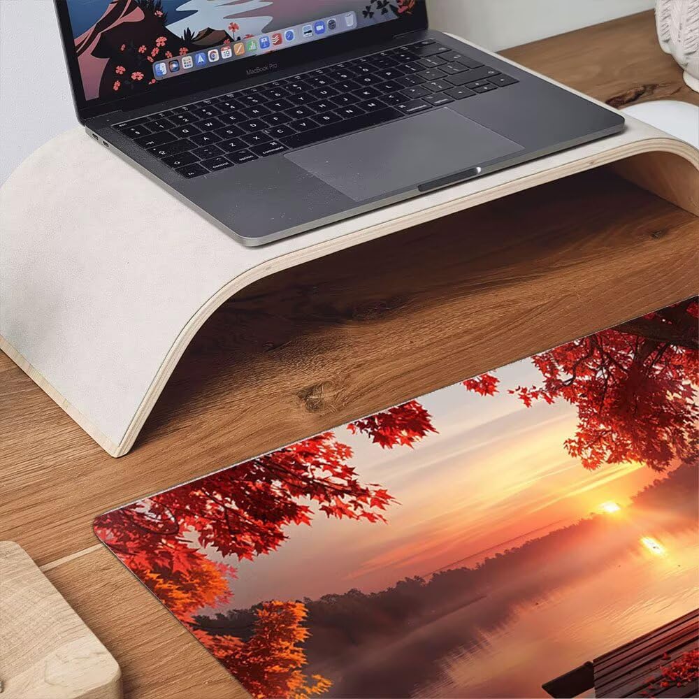 Podkładka pod mysz dla graczy, 1600x800mm XXL podkładka pod mysz do gier duża, zmywalna klawiatura biurowa mata antypoślizgowa gumowa wodoodporna, szyte krawędzie, gracz komputer PC, molo klonowe xR5