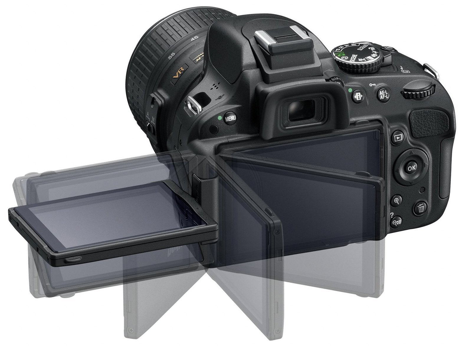 Nikon D5100 Appareil photo numérique Reflex 16.2 Kit Objectif VR 18-55 mm Noir (Reconditionné)