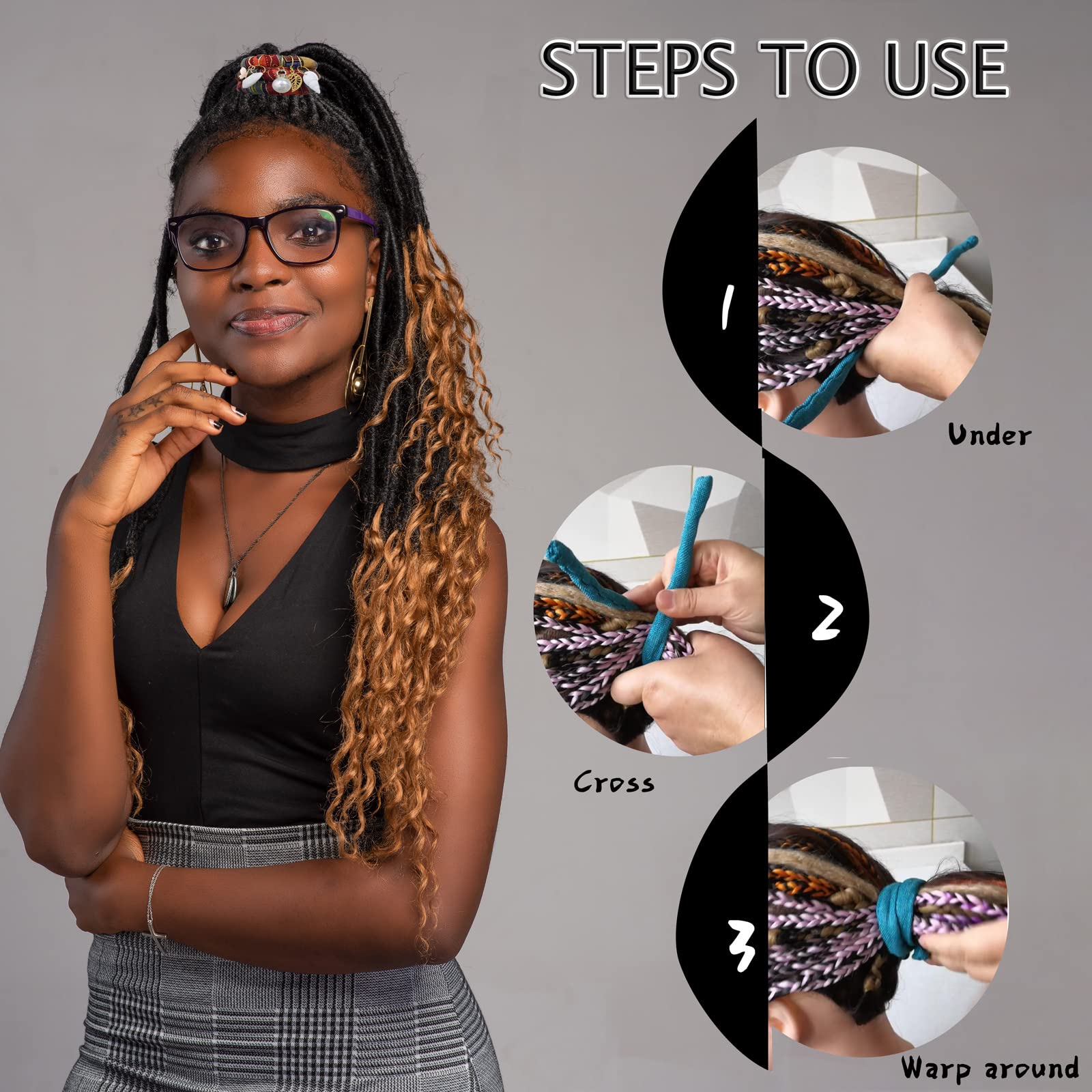 Amazon.com: 3 Pcs Spriral Lock Hair Tie dreadlock hair tie 
