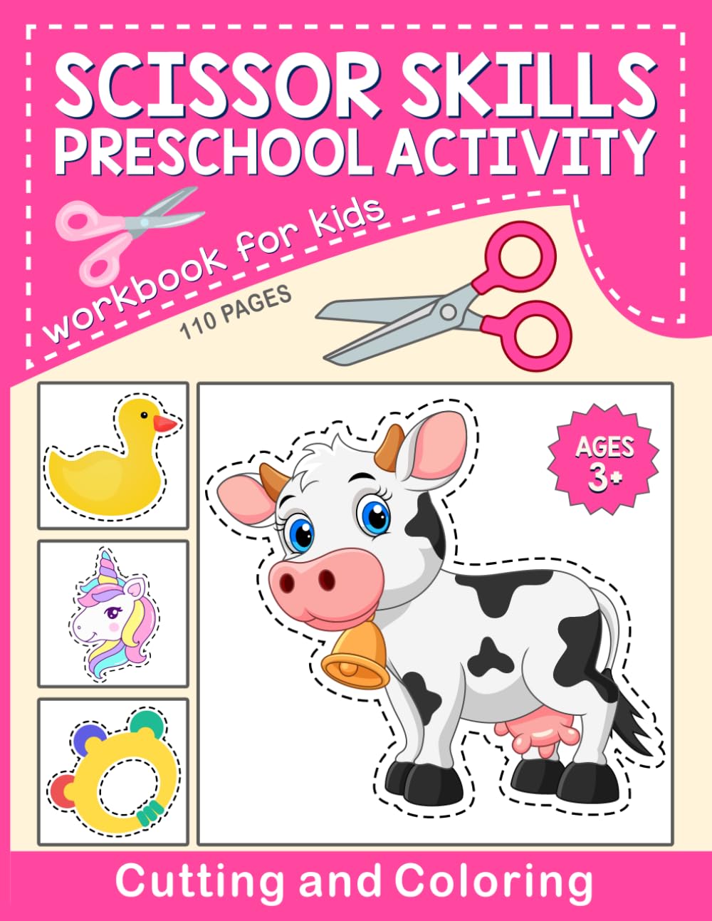 Scissor Skills Preschool Activity Workbook For kids: Learn How to Cut Lines ,Ch