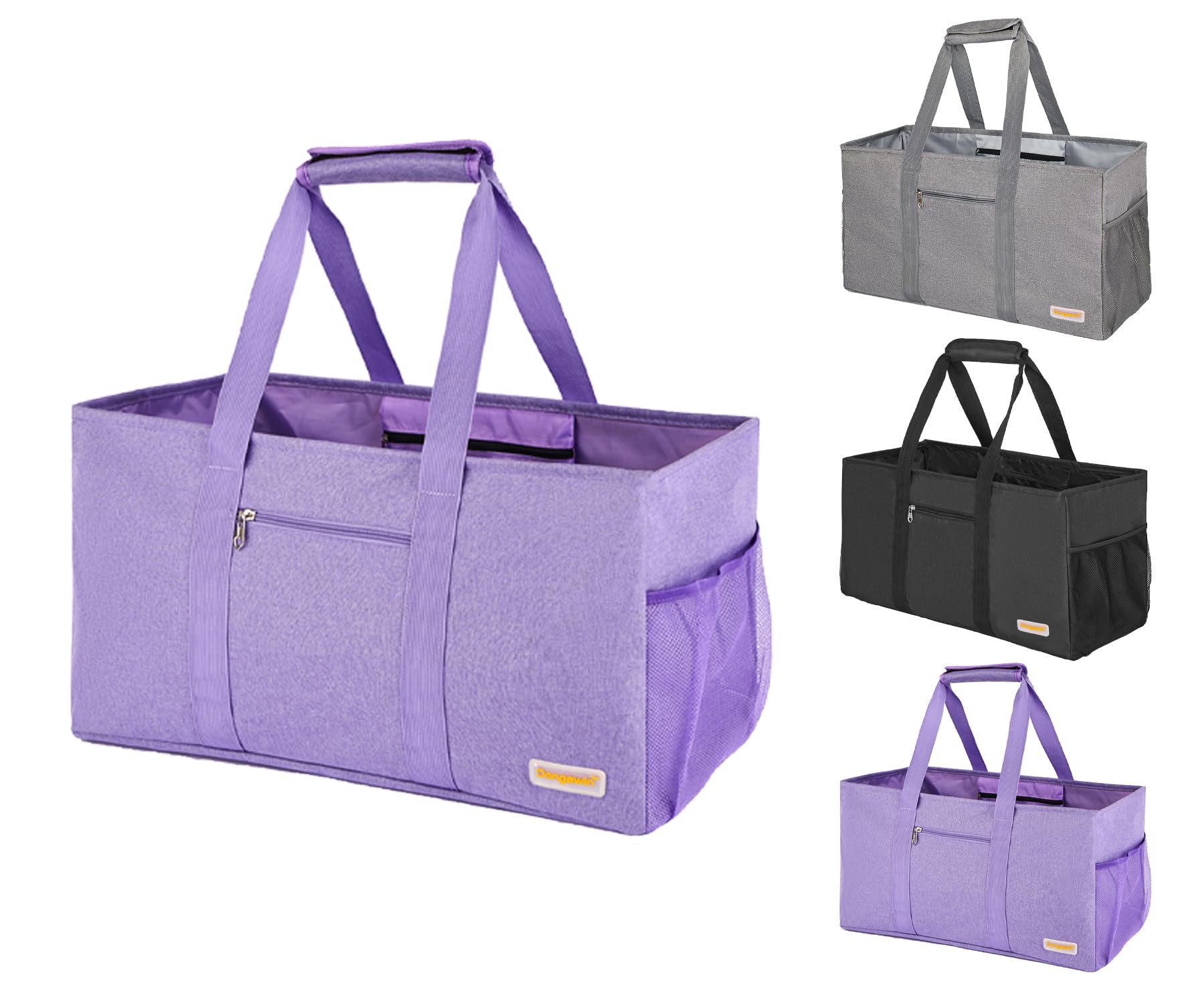 Dongawin Extra Large Utility Tote - Reusable Shopping Bags, Waterproof Beach Bag, Foldable Storage