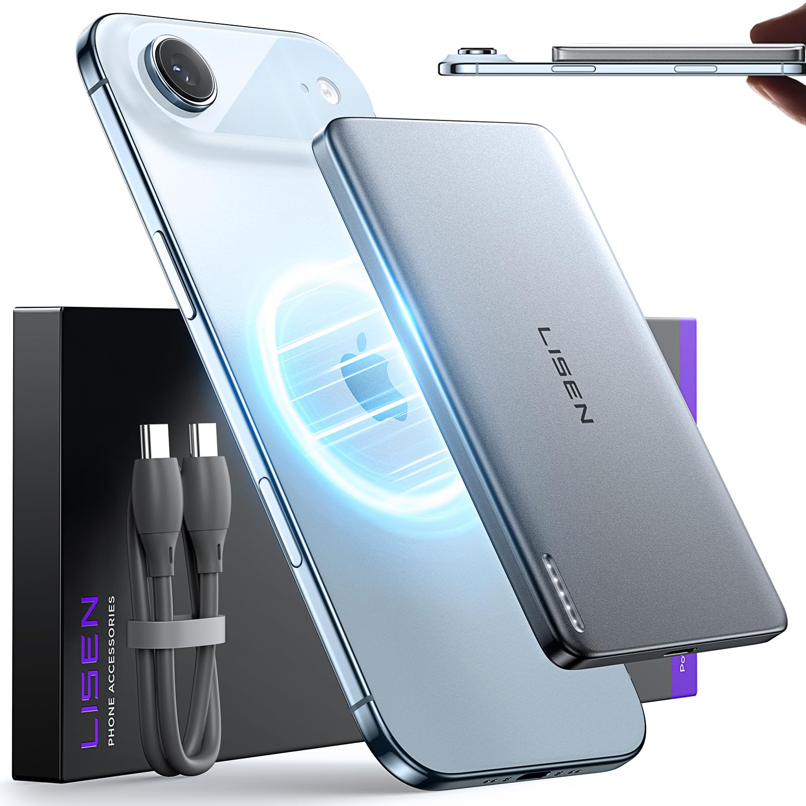 Amazon | LISEN 【金属製でも安全】 magsafe モバイル