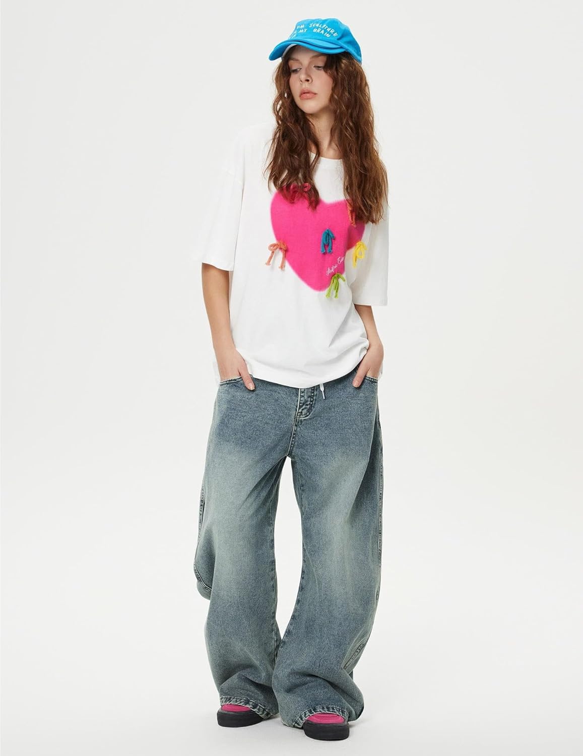 Aelfric Eden Double Waist Loose Sagging Jeans Baggy Denim Pants High Waist Stretchy Straight Wide Leg Jeans - Image 3