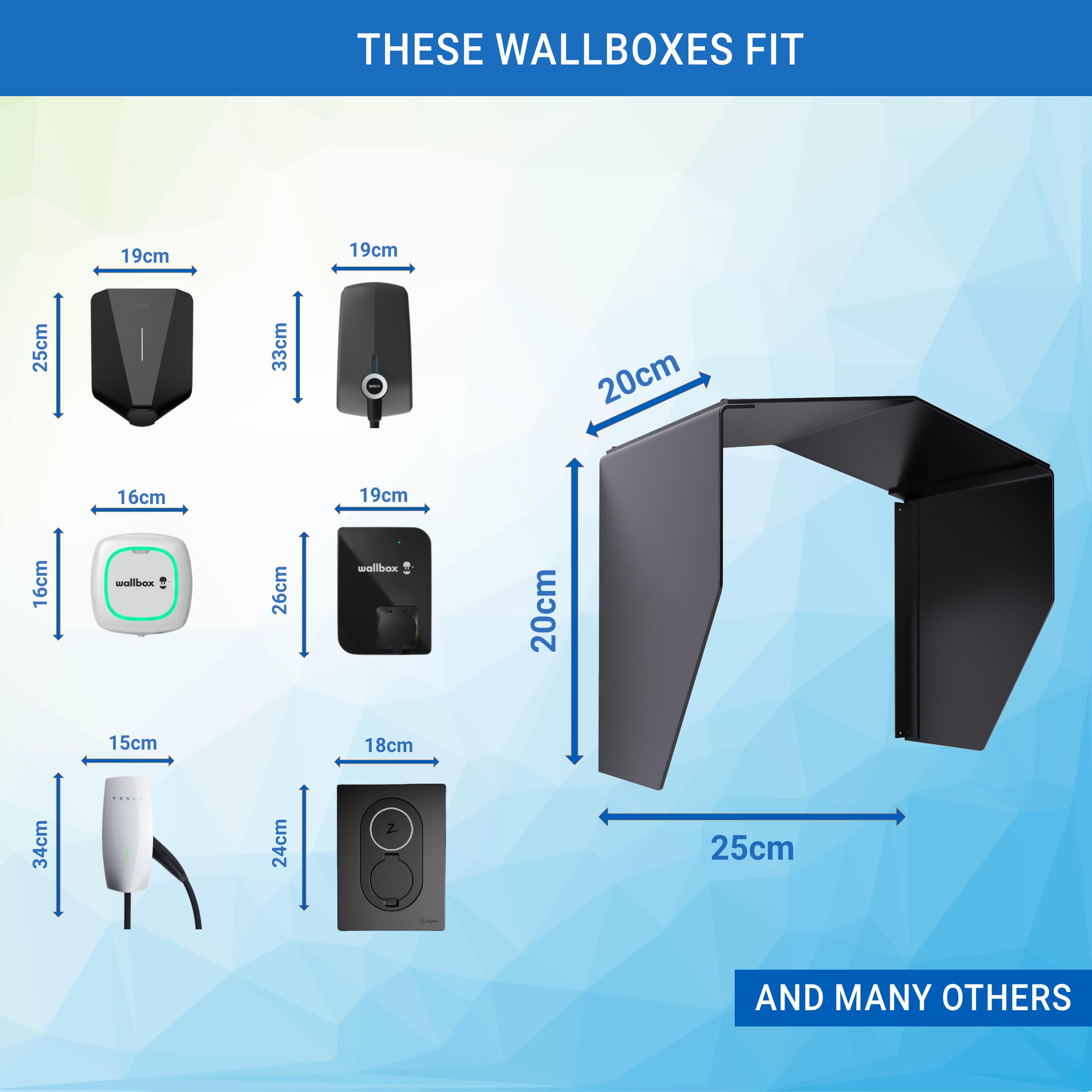 EVify Wallbox Wetterschutz Schrank - Abschließbare Schutzbox Für Ladestation