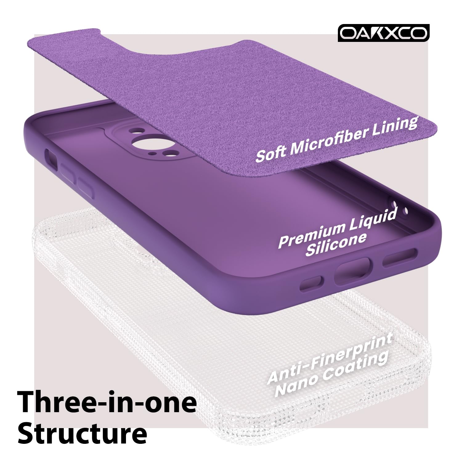 oakxco for iPhone 16 Pro Max Case Liquid Silicone, Soft Rubber Gel Elegant Aesthetic Basic Simple Cover, Cute Thin Slim TPU Matte Solid Color Plain Smooth Case for Women Girl, Light Pink — view 1529