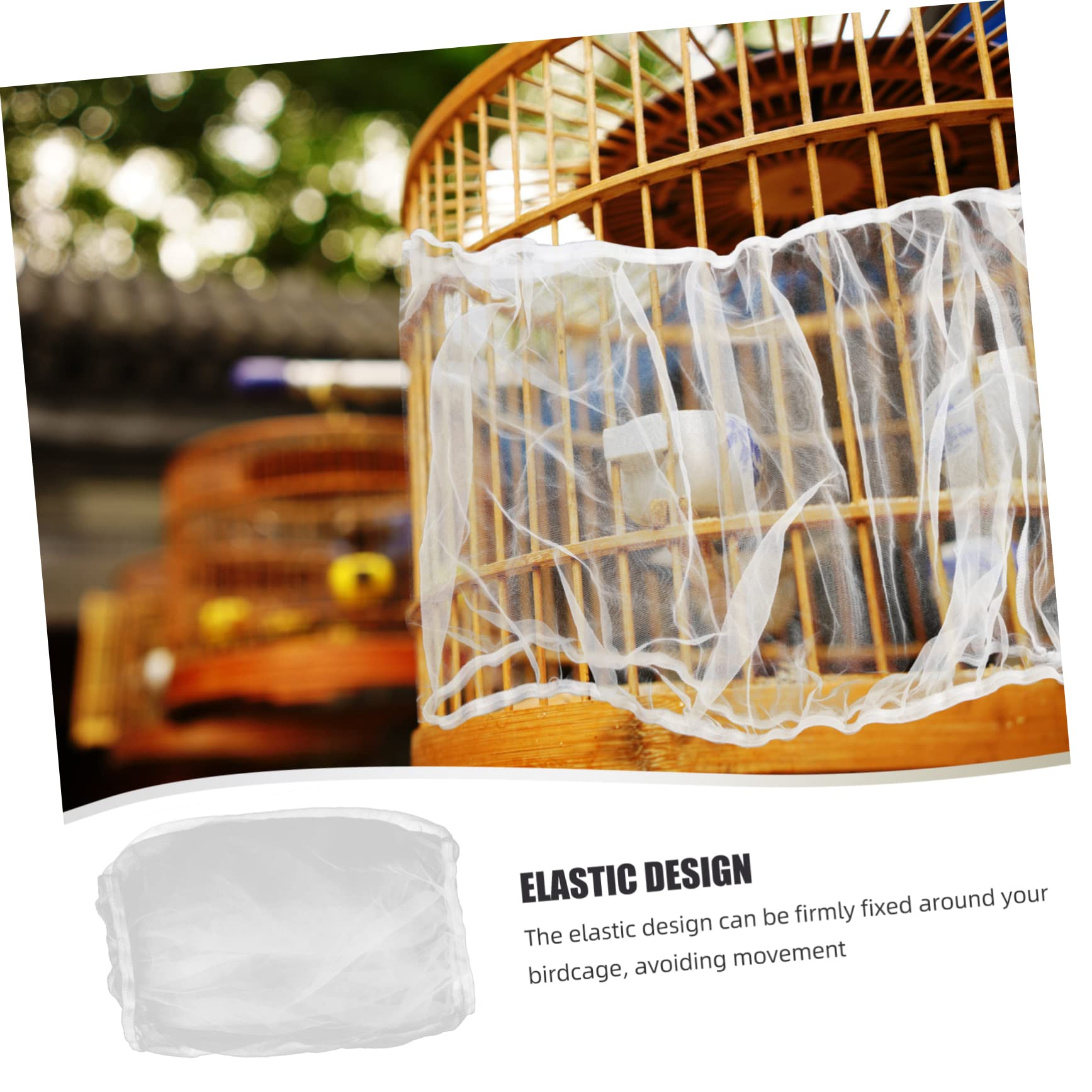 COSMEVIVI Birdcage Cover Mesh Cage Liners Cage Skirt Windproof Function Pet Cage Cover Cage Protector