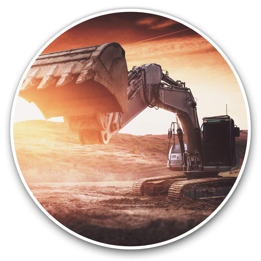Vinyl Stickers (Set of 2) 15cm - Construction Plant Machinery Digger Laptop Tablet Luggage Scrapbook #14812
