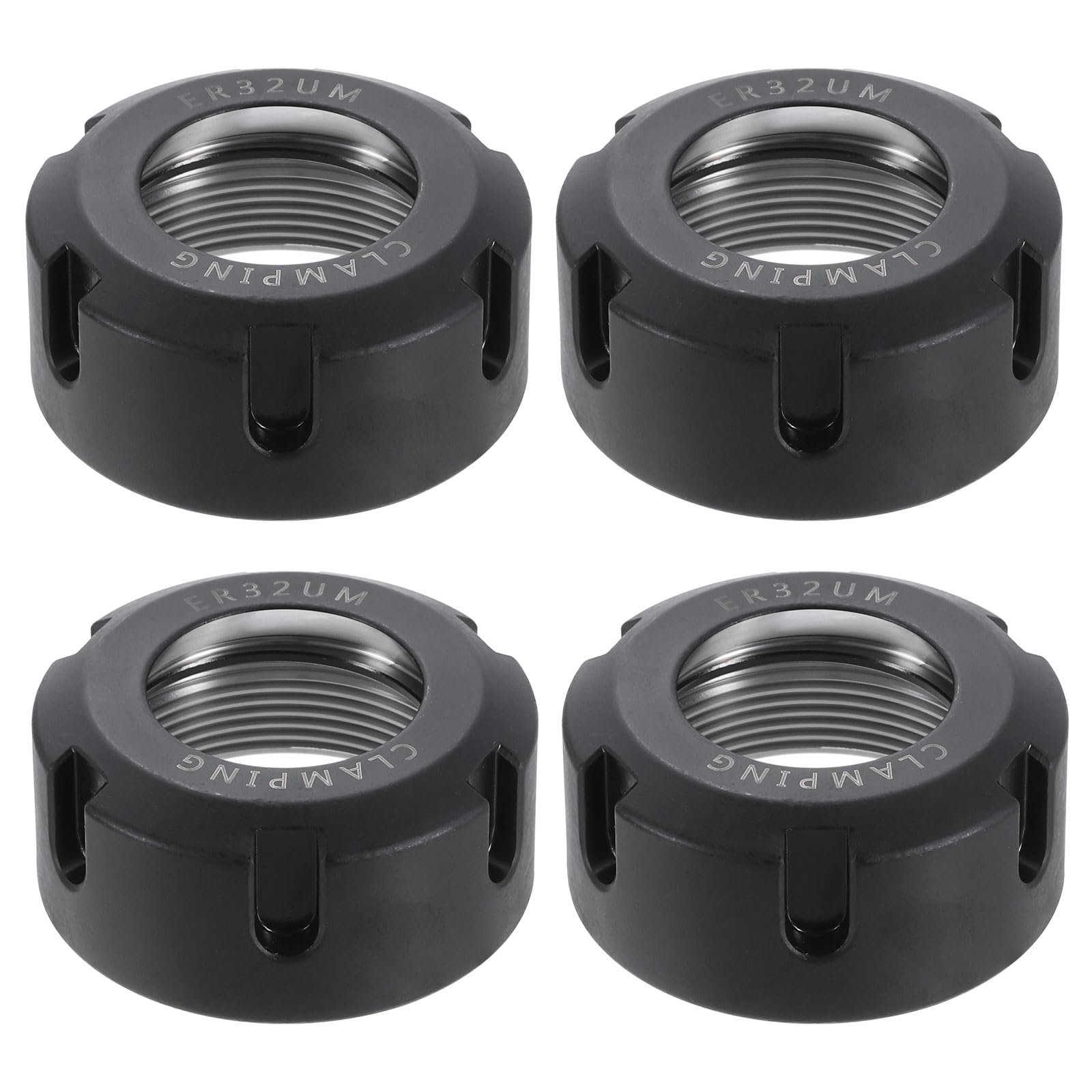 uxcell 4pcs Clamping ER32UM(M40) Collet Clamping Nuts for CNC Milling Chuck Holder Lathe