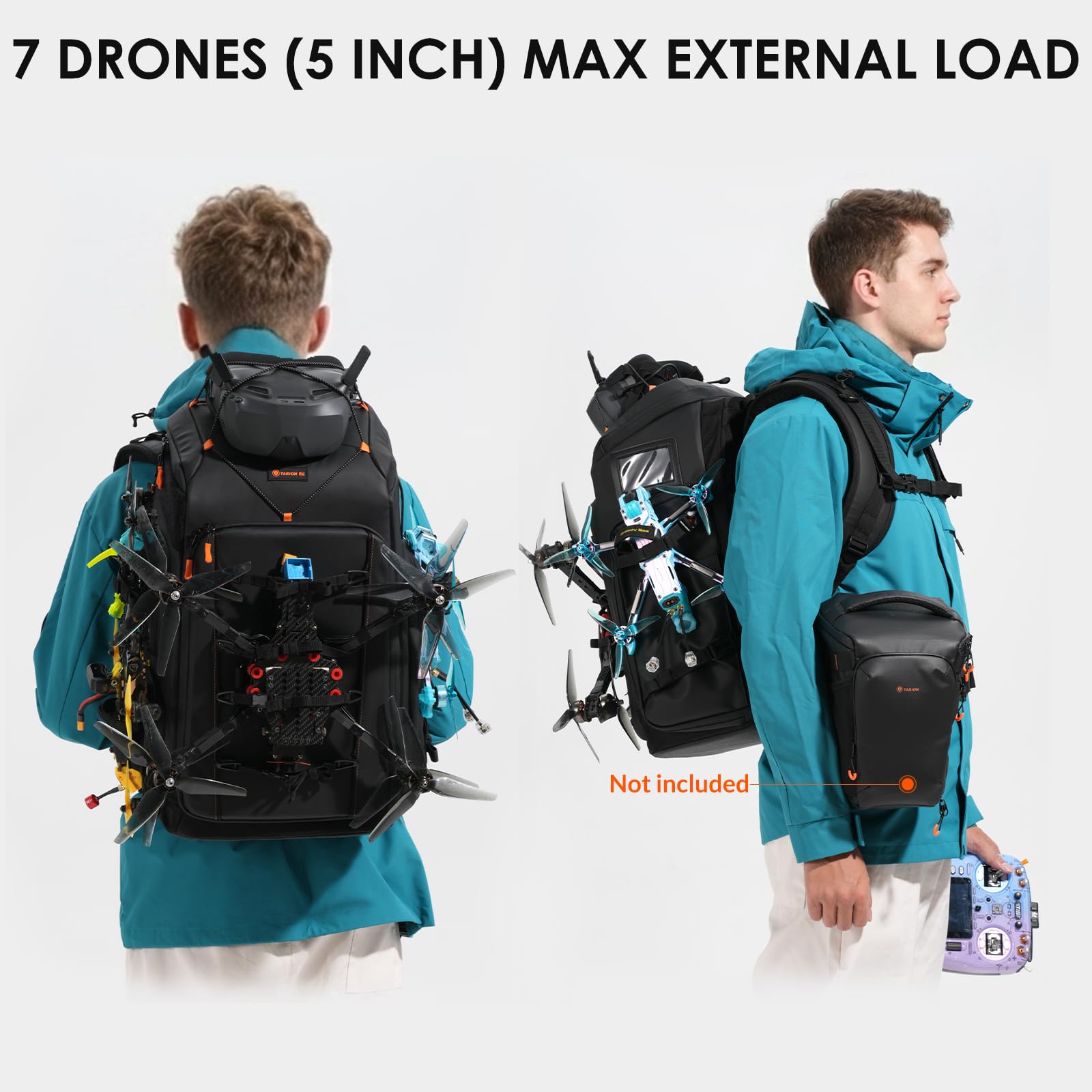 TARION Flightpro FPV Drone Mochila: Profesional Impermeable Mochila para FPV Racing Quadcopter FPV Gafas DJI Control remoto Accesorios