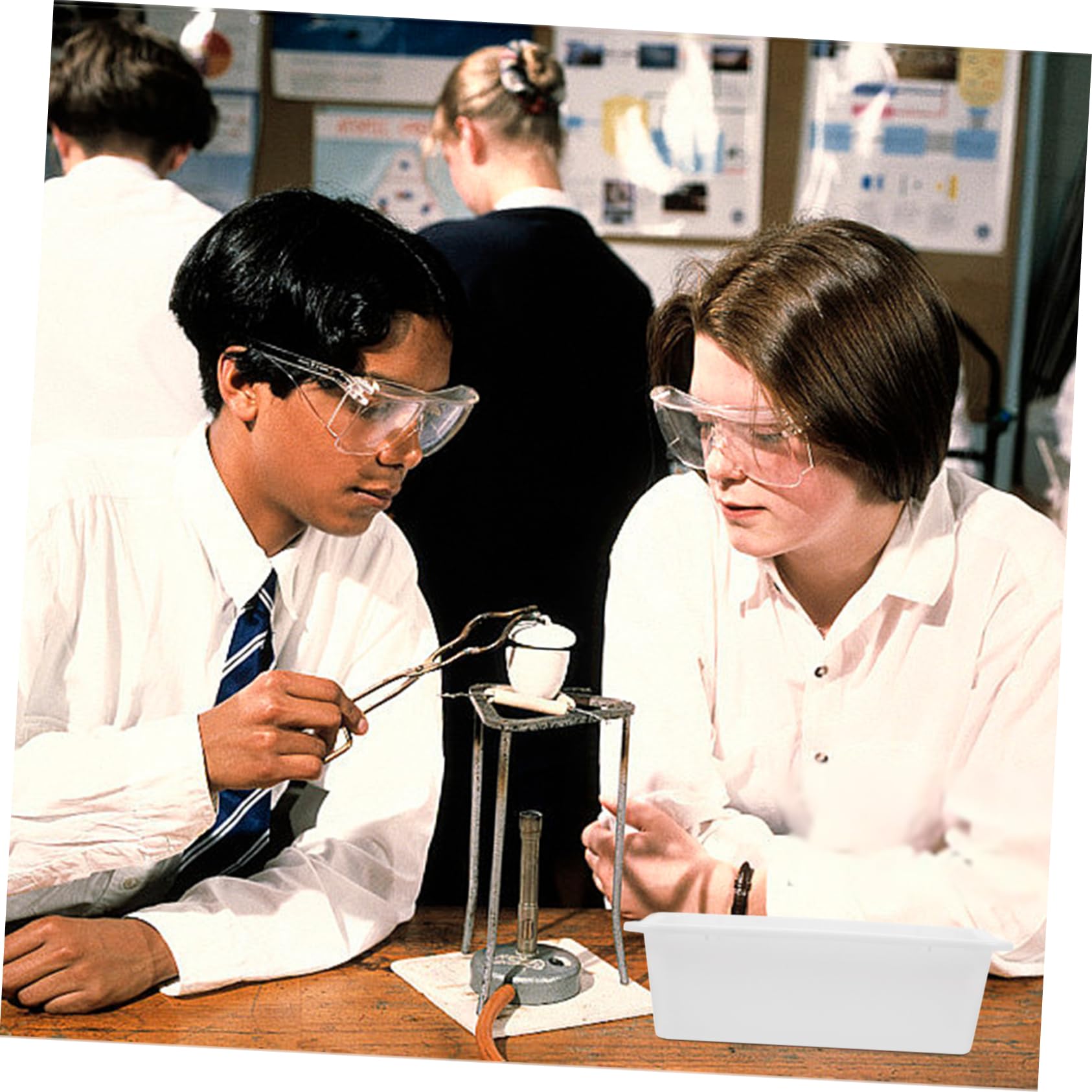 SOESFOUFU 3pcs Versatile Lab Equipment Square Plate Storage Plate Chemical Experimental Tray Compact Size Easy to Carry