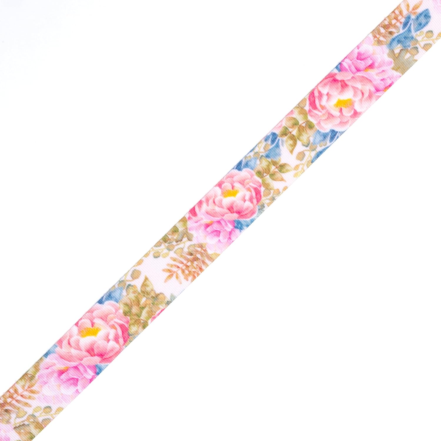 Country Brook Design - Watercolor Peonies Grosgrain Ribbon (5/8 Inch, 10 Yards)