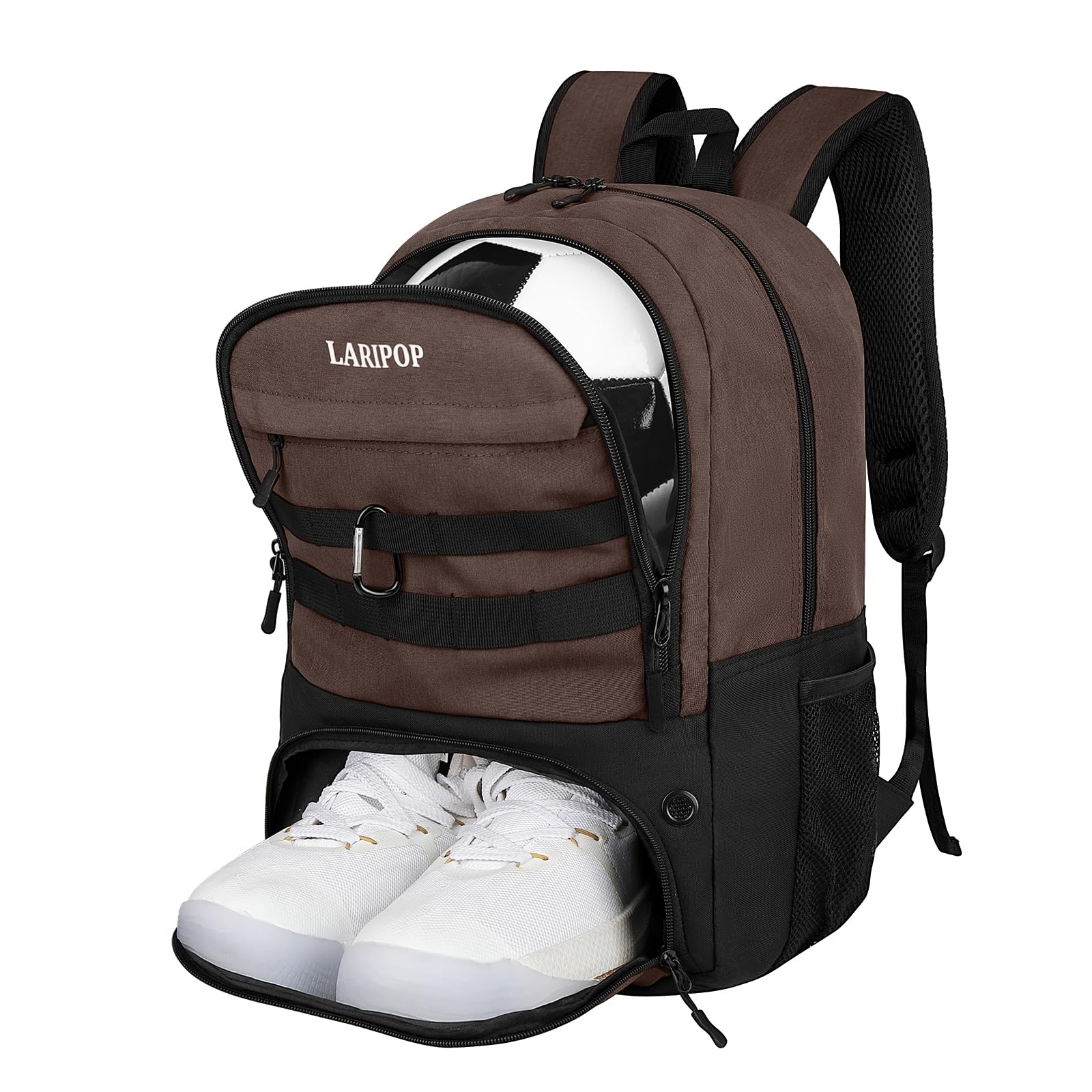 LARIPOP Soccer Backpack,Soccer Bag with Ball Holder and Shoe Compartment,Sports Equipment Training Bags Fits Basketball