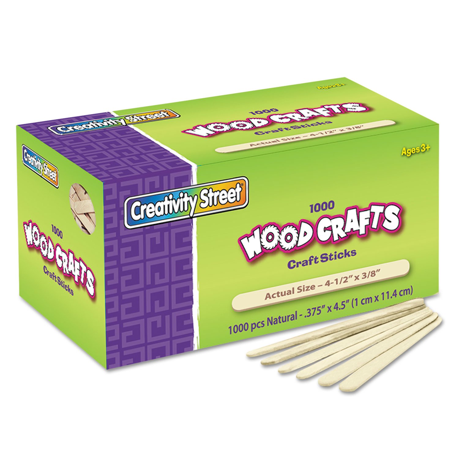Craft Sticks 4 1/2 X 3/8 1000 Arts & Crafts Natural Arts & Crafts Ck-377501 Pacon Corporation