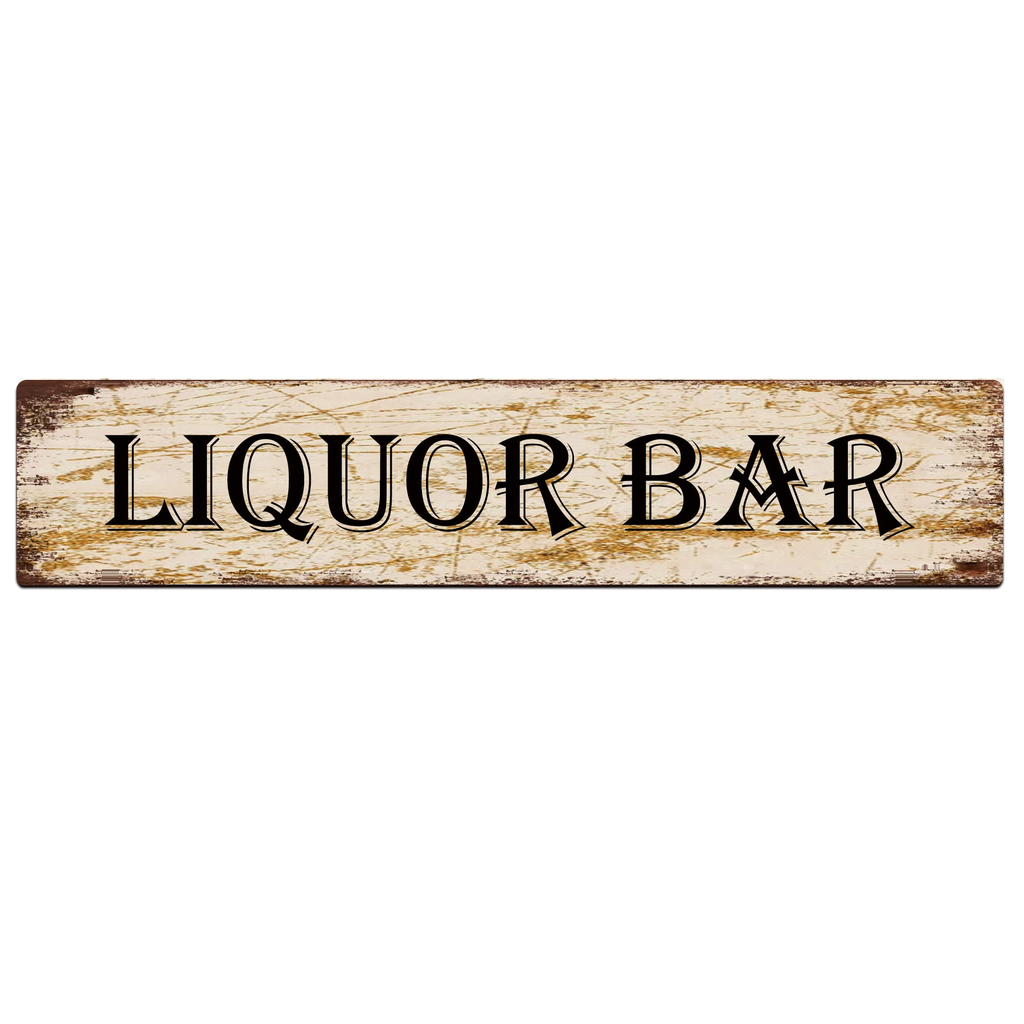 Liquor Bar Retro Tin Signs Aluminum Metal Sign for Kitchen Home Garden Wall Bar Cafe Decor 4x16 Inch