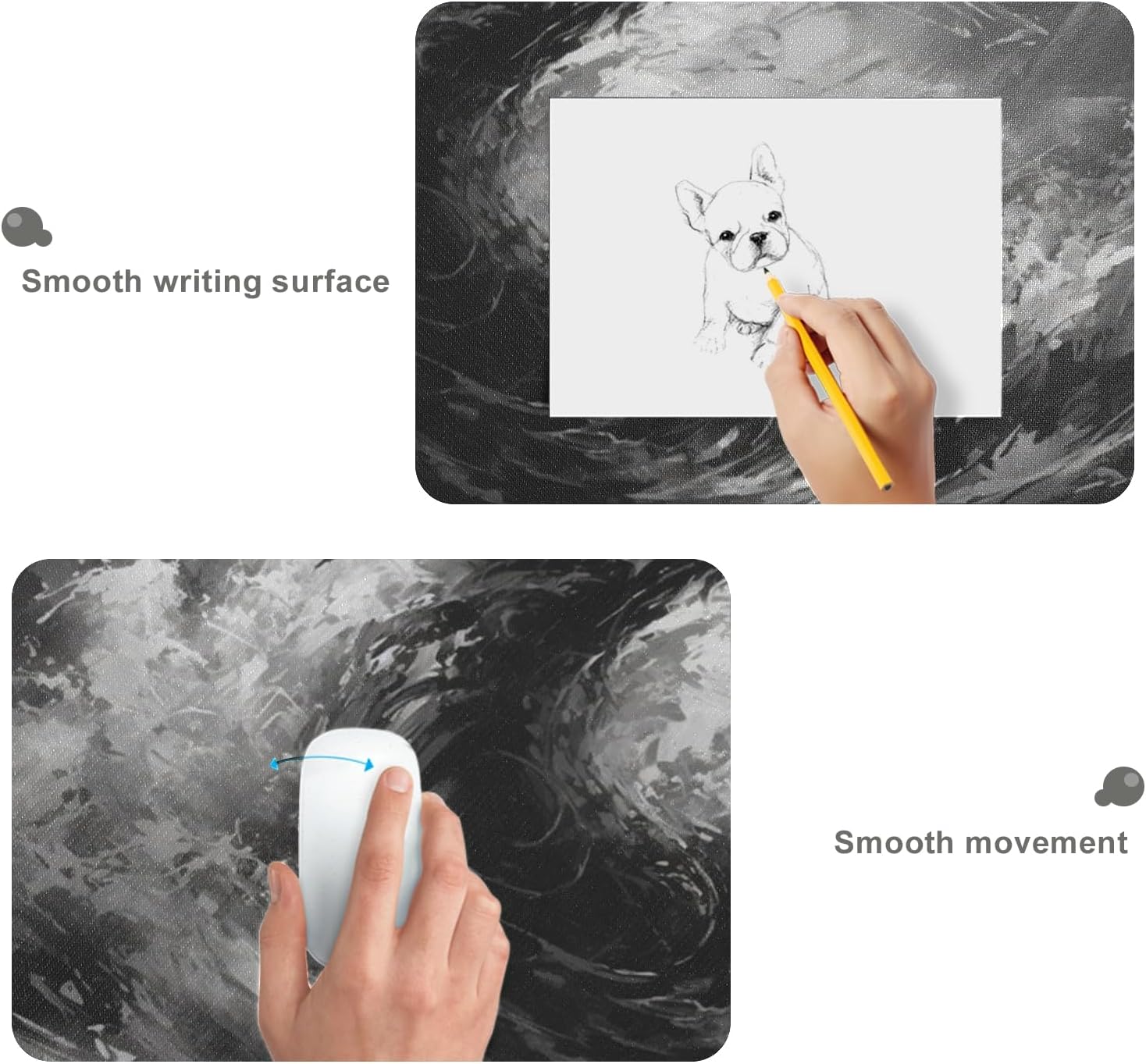 Large Size Impressionist Style Print Gaming Mouse Pad 35.5 x 16 Inch, Stitched Edges, Anti-Slip Base, Waterproof Surface